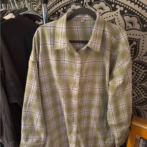 Chic Soul Mountain Wildflower Shirt Jacket, Green